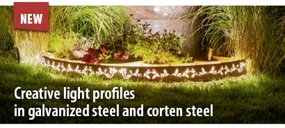 kCreative light profiles
in galvanized steel and corten steel