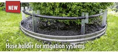 Hose holder for irrigation systems